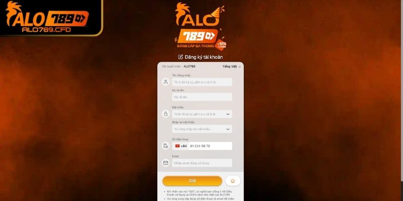 Cách đăng ký ALO789 qua trang chủ